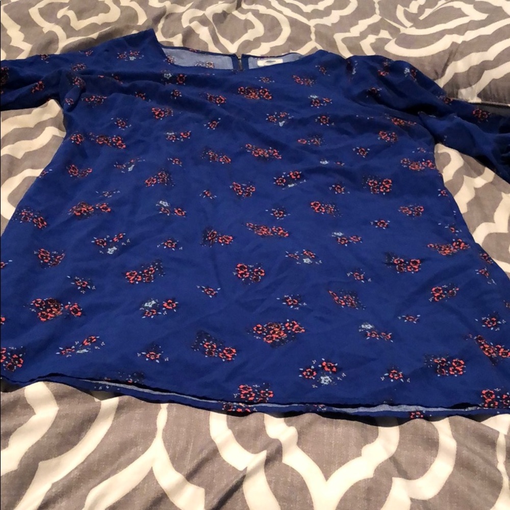 Blue dress with flowers